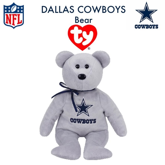 Ty Beanie Babies DALLAS COWBOYS Bear - Picture 1 of 7
